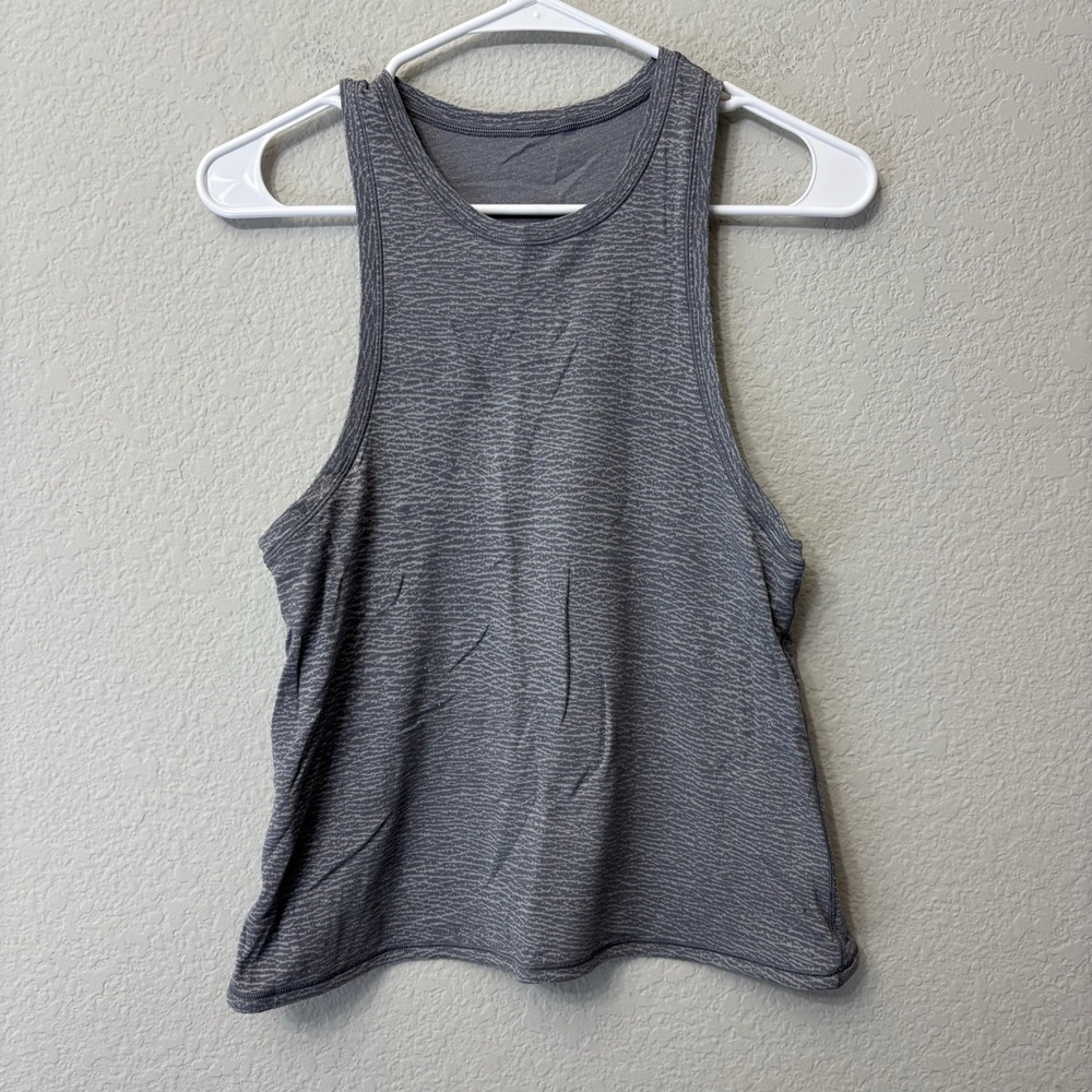 Lululemon Women's Heather Gray Tank Top Size 6 Small S Athletic Shirt Racerback